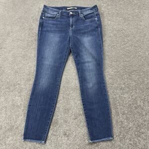 Joes Jeans Blanche Skinny Ankle Raw Hem Denim Jeans Womens 28 Mid Rise Blue